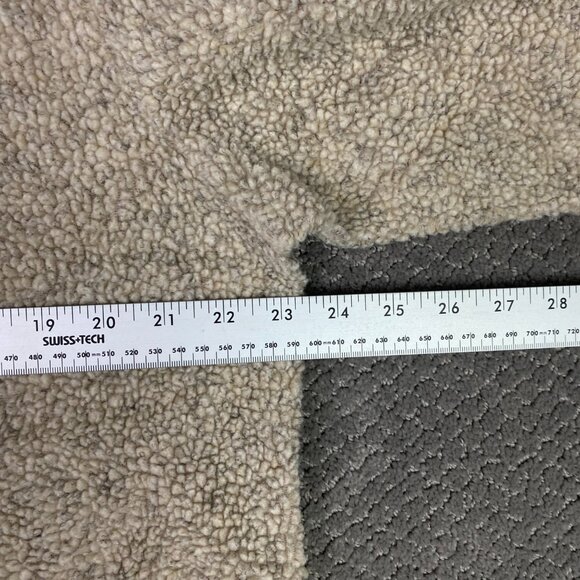 LL Bean Pullover Sweater Women's Large Oatmeal Fleece Sherpa Mock Neck - Picture 7 of 8